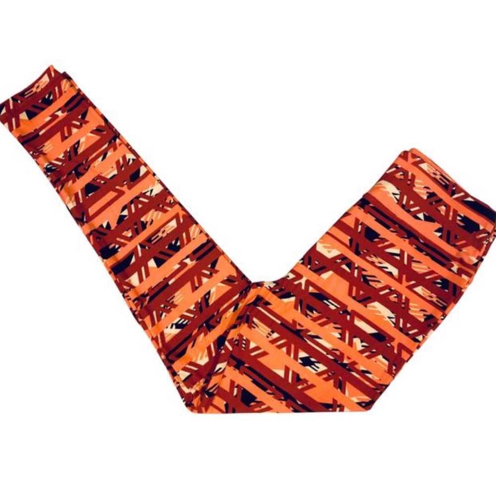 🆕 LuLaRoe Orange Print Leggings OS